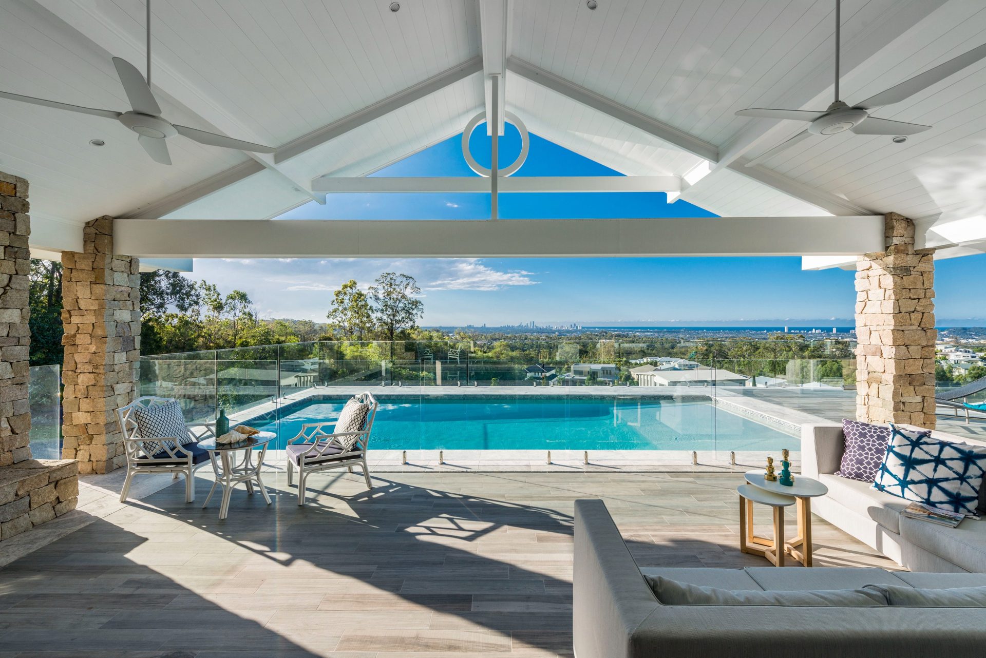 Outdoor pool and entertaining area