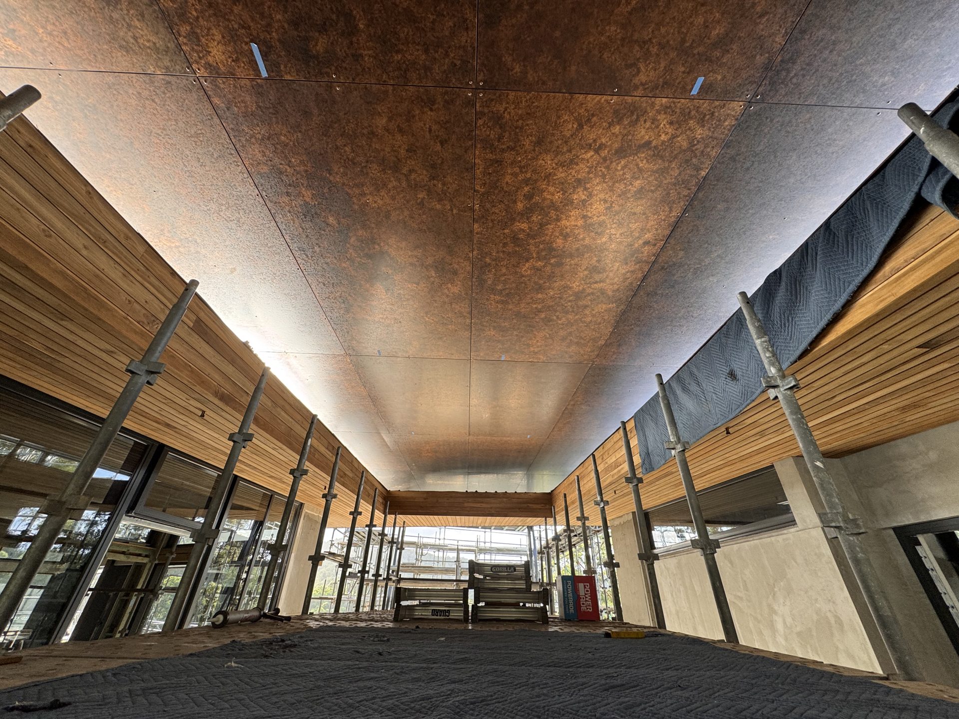 Timber pergola ceiling