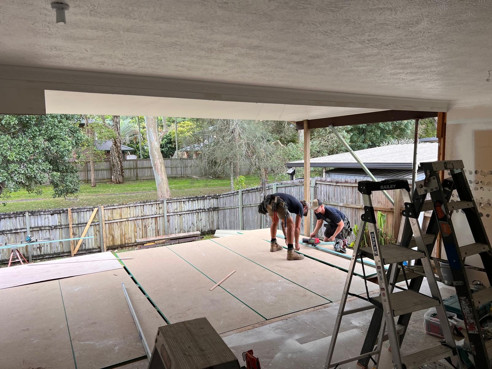 Concrete slab work